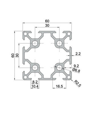 CNC 표를 위한 양극 산화된 4040 Ｔ 슬롯 알루미늄 압출
